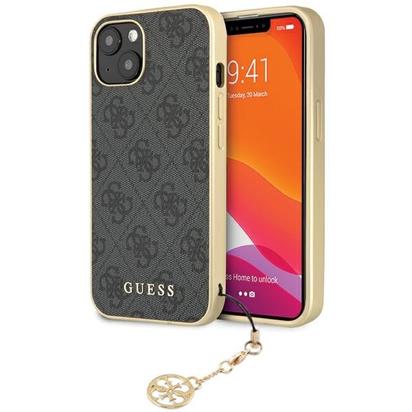 Guess GUHCP14SGF4GGR Grey Hardcase 4G Charms Collection Kryt iPhone 14