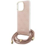 Guess GUHCP15LHC4SEP Pink Hardcase Crossbody Cord 4G Print Kryt iPhone 15 Pro