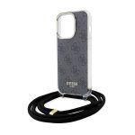 Guess GUHCP15XHC4SEK Black Hardcase Crossbody Cord 4G Print Kryt iPhone 15 Pro Max