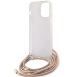 Guess GUHCP15XHC4SEP Pink Hardcase Crossbody Cord 4G Print Kryt iPhone 15 Pro Max
