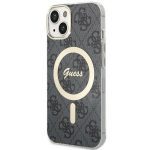 Guess GUHMP14MH4STK Black Hardcase 4G MagSafe Kryt iPhone 15 Plus/14 Plus