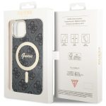 Guess GUHMP14MH4STK Black Hardcase 4G MagSafe Kryt iPhone 15 Plus/14 Plus