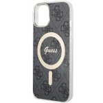 Guess GUHMP15MH4STK Black Hardcase 4G MagSafe Kryt iPhone 15 Plus/14 Plus