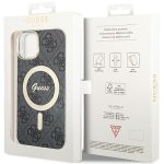 Guess GUHMP15MH4STK Black Hardcase 4G MagSafe Kryt iPhone 15 Plus/14 Plus