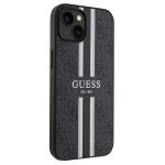 Guess GUHMP15SP4RPSK Black Hardcase 4G Printed Stripes MagSafe Kryt iPhone 15