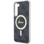 Guess GUHMS23SH4STK Black Hardcase 4G MagSafe Kryt Samsung Galaxy S23