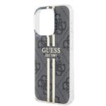 Guess IML 4G Gold Stripe Black Kryt iPhone 15 Pro
