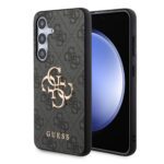 Guess PU 4G Metal Logo Grey Kryt Samsung Galaxy S24 Plus