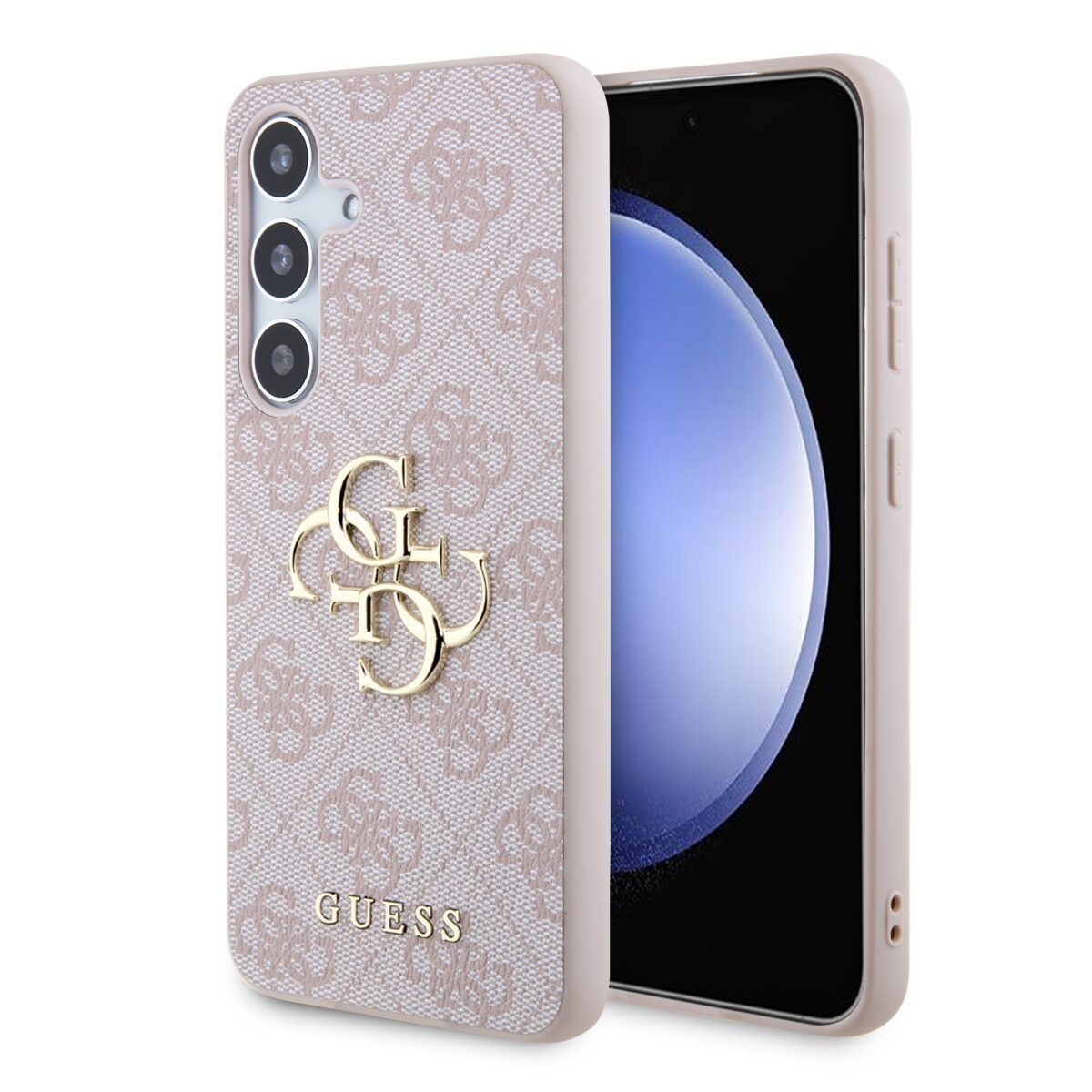 Guess PU 4G Metal Logo Pink Kryt Samsung Galaxy S24
