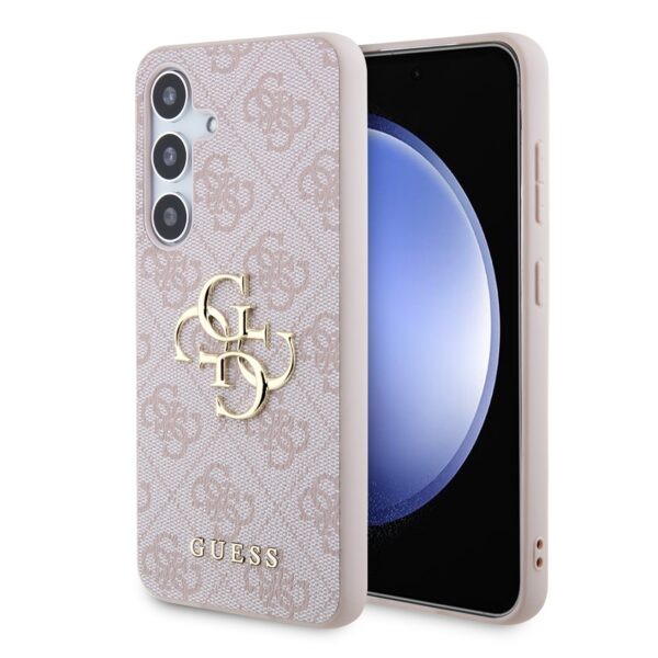 Guess PU 4G Metal Logo Pink Kryt Samsung Galaxy S24