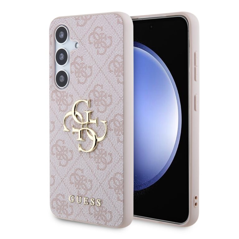 Guess PU 4G Metal Logo Pink Kryt Samsung Galaxy S24