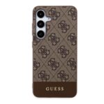 Guess PU 4G Stripe Brown Kryt Samsung Galaxy S24 Plus