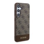 Guess PU 4G Stripe Brown Kryt Samsung Galaxy S24 Plus