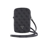 Guess PU 4G Triangle Logo Wallet Phone Bag Zipper Black