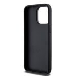 Guess PU Leather 4G Triangle Metal Logo Black Kryt iPhone 15 Pro Max