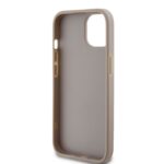 Guess PU Leather 4G Triangle Metal Logo White Kryt iPhone 15
