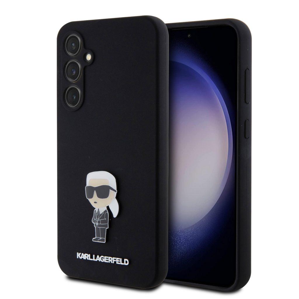 Karl Lagerfeld Liquid Silicone Metal Ikonik Black Kryt Samsung Galaxy S23 Fe
