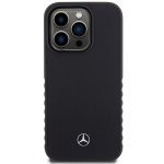 Mercedes MEHCP15L23RCFK Black Hardcase Smooth Leather Kryt iPhone 15 Pro