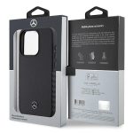 Mercedes MEHCP15L23RCFK Black Hardcase Smooth Leather Kryt iPhone 15 Pro