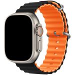 Ocean Řemínek Apple Watch SE/11/10/9/8/7/6/5/4/3 (42/41/40/38mm) Black Orange