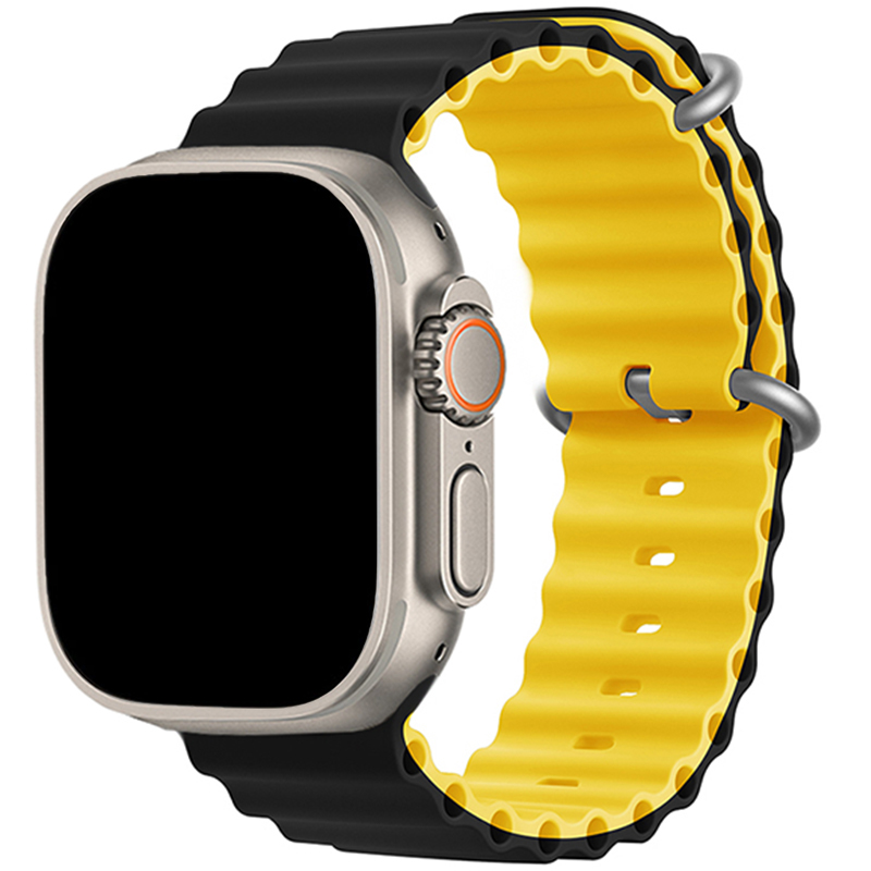 Ocean Náramek Apple Watch 41/40/38mm Black Yellow