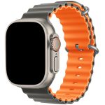 Ocean Řemínek Apple Watch SE/11/10/9/8/7/6/5/4/3 (42/41/40/38mm) Grey Orange