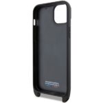 BMW BMHCP15M23PSVTK Black Hardcase M Edition Carbon Tricolor Lines & Strap Kryt iPhone 15 Plus