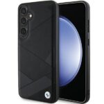 BMW BMHCS24M23RCGPK S926 Black Hardcase Signature Leather Crossing Lines Pattern Kryt Samsung Galaxy S24 Plus