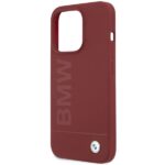 BMW BMHMP15LSLBLRE Red Hardcase Silicone Big Logo MagSafe Kryt iPhone 15 Pro