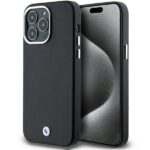 BMW BMHMP15X23PUFWK Black Signature Wrapped Metal MagSafe Kryt iPhone 15 Pro Max