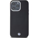 BMW BMHMP15X23PUFWK Black Signature Wrapped Metal MagSafe Kryt iPhone 15 Pro Max