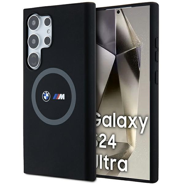 BMW BMHMS24L23SROK Black Hardcase M Silicone Printed Ring MagSafe Kryt Samsung Galaxy S24 Ultra
