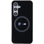 BMW BMHMS24S23SROK Black Hardcase M Silicone Printed Ring MagSafe Kryt Samsung Galaxy S24