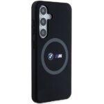 BMW BMHMS24S23SROK Black Hardcase M Silicone Printed Ring MagSafe Kryt Samsung Galaxy S24