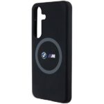 BMW BMHMS24S23SROK Black Hardcase M Silicone Printed Ring MagSafe Kryt Samsung Galaxy S24