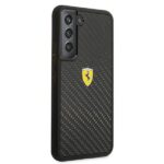 Ferrari FEHCS22SFCAK Black HardCase On Track Real Carbon Kryt Samsung Galaxy S22