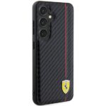 Ferrari FEHCS24SN3DUR Black HardCase Carbon Printed Line Kryt Samsung Galaxy S24