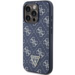 Guess GUHCP15LPG4GPB Blue HardCase 4G Triangle Metal Logo Kryt iPhone 15 Pro