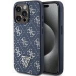 Guess GUHCP15LPG4GPB Blue HardCase 4G Triangle Metal Logo Kryt iPhone 15 Pro