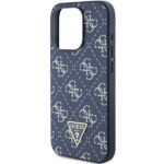 Guess GUHCP15LPG4GPB Blue HardCase 4G Triangle Metal Logo Kryt iPhone 15 Pro