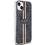 Guess GUHCP15MH4PSEGK Black HardCase IML 4G Gold Stripe Kryt iPhone 15 Plus