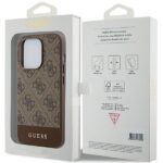 Guess GUHCP15XG4GLBR Brown HardCase 4G Stripe Collection Kryt iPhone 15 Pro Max