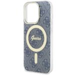 Guess GUHMP15LH4STB Blue HardCase IML 4G MagSafe Kryt iPhone 15 Pro