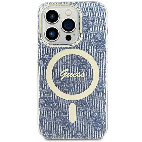 Guess GUHMP15SH4STB Blue HardCase IML 4G MagSafe Kryt iPhone 15