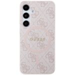 Guess GUHMS24SG4GFRP Pink Hardcase 4G Collection Leather Metal Logo MagSafe Kryt Samsung Galaxy S24