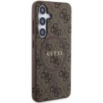 Guess GUHMS24SG4GFRW Brown Hardcase 4G Collection Leather Metal Logo MagSafe Kryt Samsung Galaxy S24