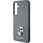 Karl Lagerfeld KLHCS24MPSAKCMPG S926 Hardcase Grey Saffiano Karl & Choupette Metal Pin Kryt Samsung Galaxy S24 Plus