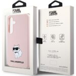 Karl Lagerfeld KLHCS24MSNCHBCP Hardcase Pink Silicone Choupette Kryt Samsung Galaxy S24 Plus