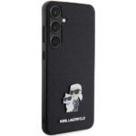 Karl Lagerfeld KLHCS24SPSAKCMPK S921 Hardcase Black Saffiano Karl & Choupette Metal Pin Kryt Samsung Galaxy S24