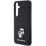 Karl Lagerfeld KLHCS24SPSAKCMPK S921 Hardcase Black Saffiano Karl & Choupette Metal Pin Kryt Samsung Galaxy S24